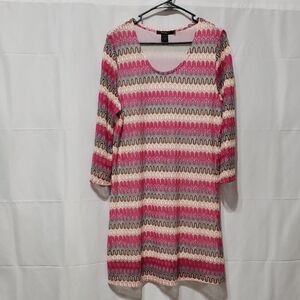 Radzoli Dress Featuring a Distinctive Multicolored Zigzag (Chevron) Pattern